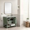 James Martin Vanities Breckenridge 36in Single Vanity, Smokey Celadon w/ 3 CM Eternal Serena Top 330-V36-SC-3ESR